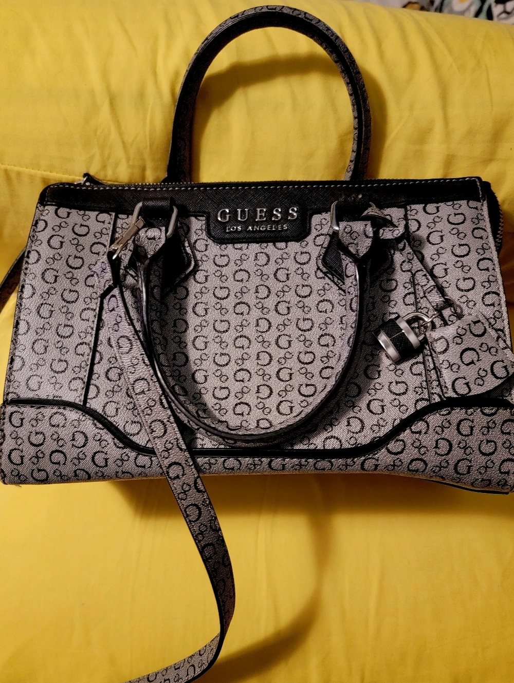 Guess Gray Logo Tote Bag